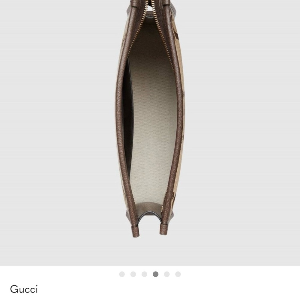 Gucci Beige and Brown GG Canvas Pouch - Picture 6 of 11